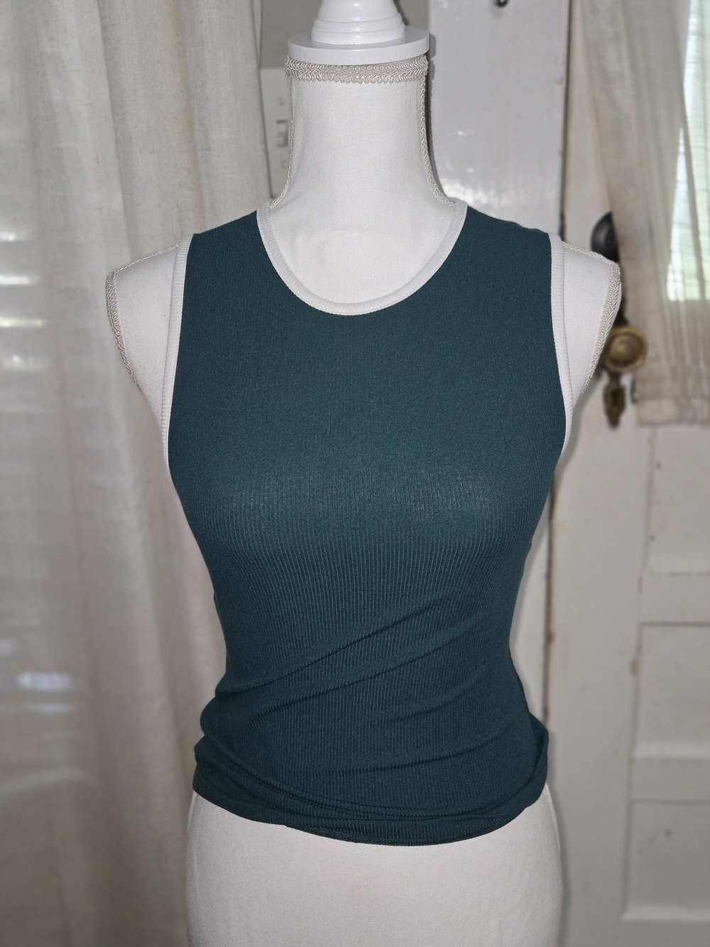 wild fable Teal Ribbed Tank Top